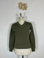 Vintage French Army V-Neck Sweater “M”