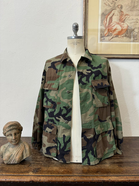 Vintage Woodland Camo Jacket “L”