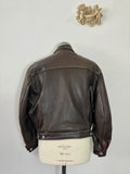 Vintage Nevada Cuir Brown Leather Jacket Made in France “M”
