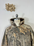 Vintage Duxbak Realtree Camo Insulated Hooded Bomber Jacket Made in Usa “L/XL”