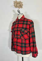 Chemise à carreaux en laine Mackinaw vintage pour hommes « M/L »