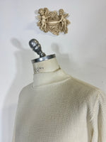 Vintage Sweater Made in USA With Half Collar, Aramid Fabric