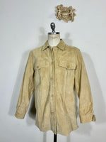 veste en cuir sable femme vintage « M »