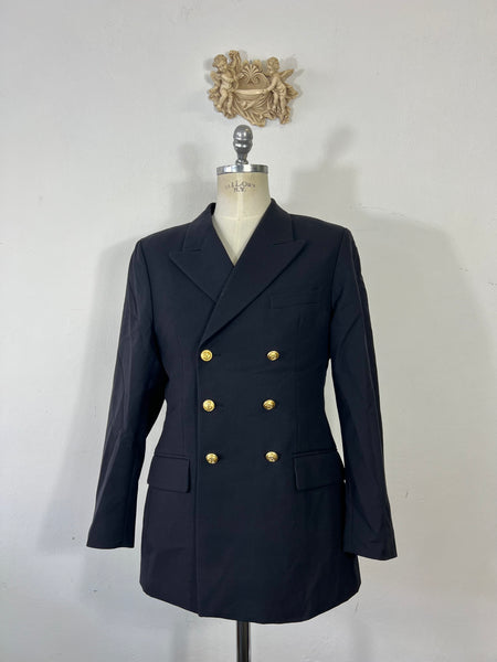 veste double boutonnage de la marine allemande vintage « L »