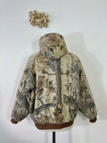 Vintage Duxbak Realtree Camo Insulated Hooded Bomber Jacket Made in Usa “L/XL”