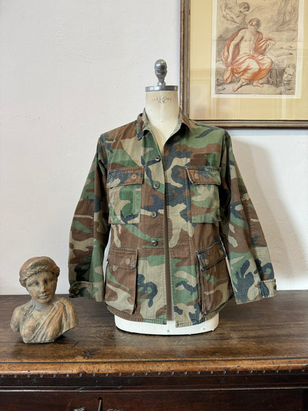 Vintage Woodland Camo Jacket “S”