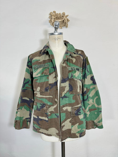 Vintage Woodland Camo Jacket Us Army “M”