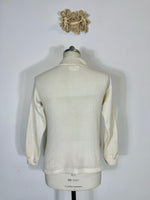 Vintage Sweater Made in USA With Half Collar, Aramid Fabric