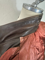 Vintage Nevada Cuir Brown Leather Jacket Made in France “M”