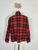 Chemise à carreaux en laine Mackinaw vintage pour hommes « M/L »