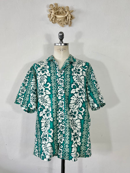Chemise hawaïenne vintage fabriquée à Hawaï « L/XL »