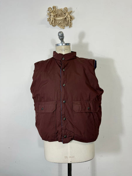 Vintage Reversible Down Vest Made in Usa “M”