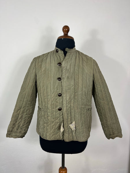 Vintage Bulgarian Army Quilting Liner Jacket 50s “S”
